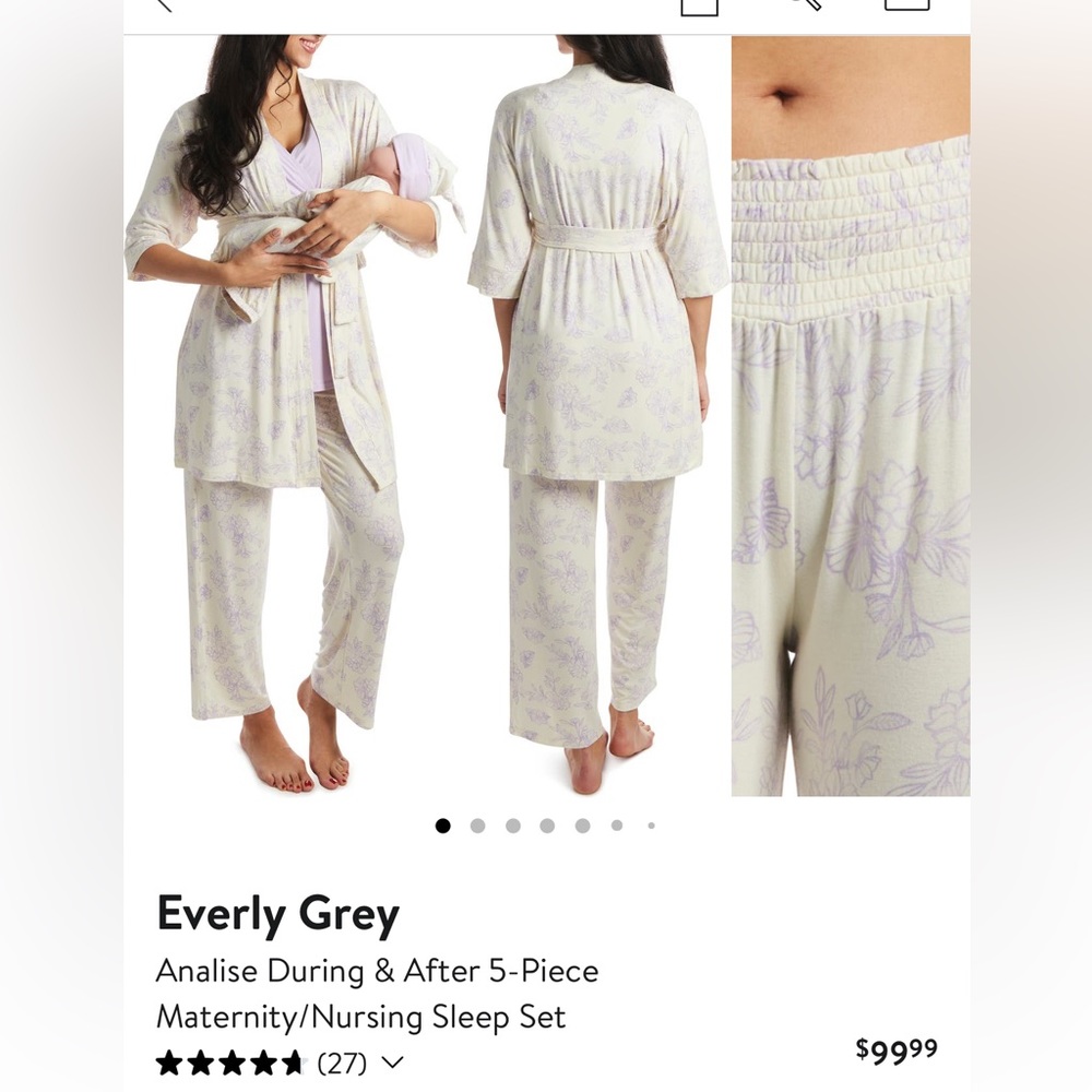 NWT Everly Grey Maternity 5 piece set